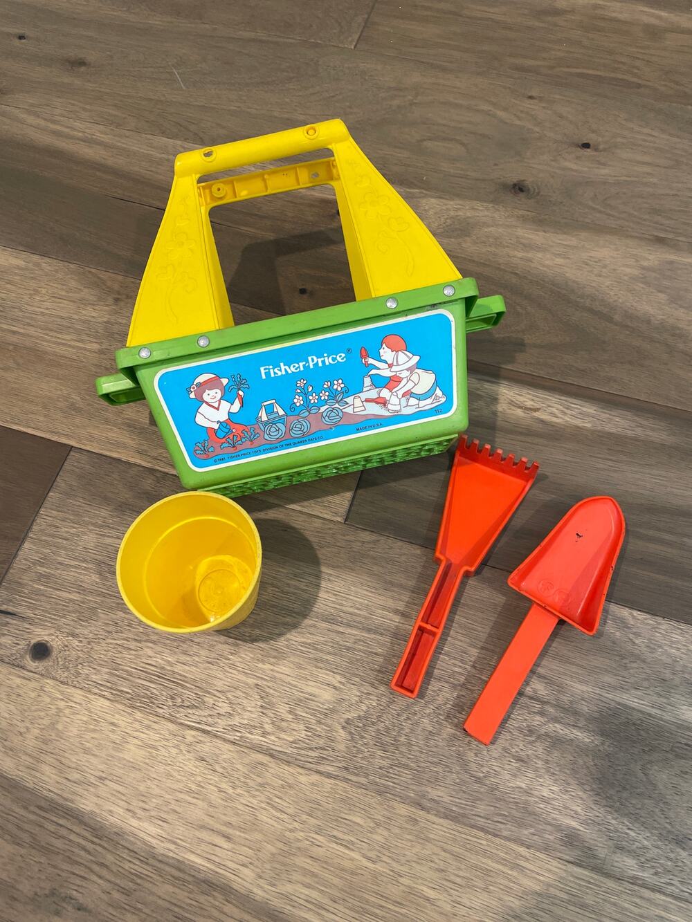 Fisher Price Garden Set Gardening Basket Playset Vintage 1981